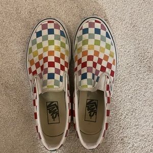Rainbow Checkered Vans